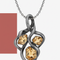 Citrine Accent Sculptural Pendant Necklace