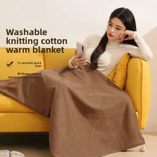 Cross-Border Explosion Washable USB Car Outdoor Camping Office Heating Blanket Warming Heating Blanket Shawl
