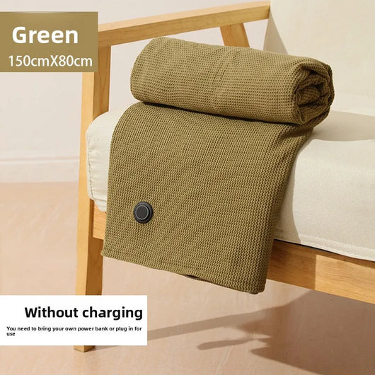 Cross-Border Explosion Washable USB Car Outdoor Camping Office Heating Blanket Warming Heating Blanket Shawl