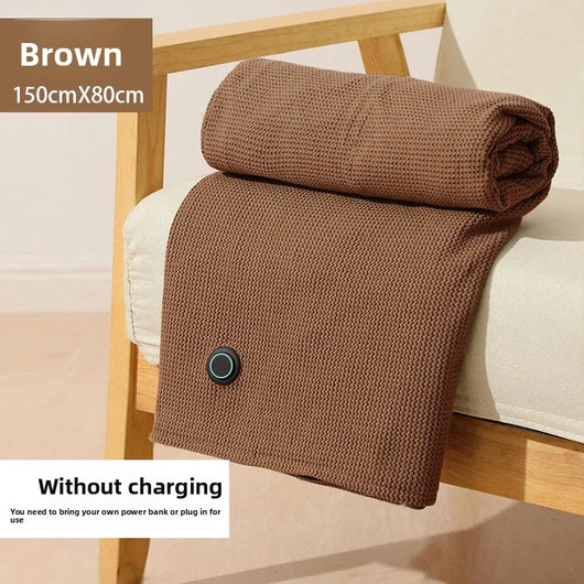 Cross-Border Explosion Washable USB Car Outdoor Camping Office Heating Blanket Warming Heating Blanket Shawl