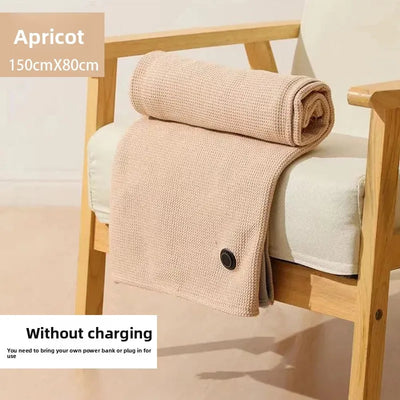 Cross-Border Explosion Washable USB Car Outdoor Camping Office Heating Blanket Warming Heating Blanket Shawl