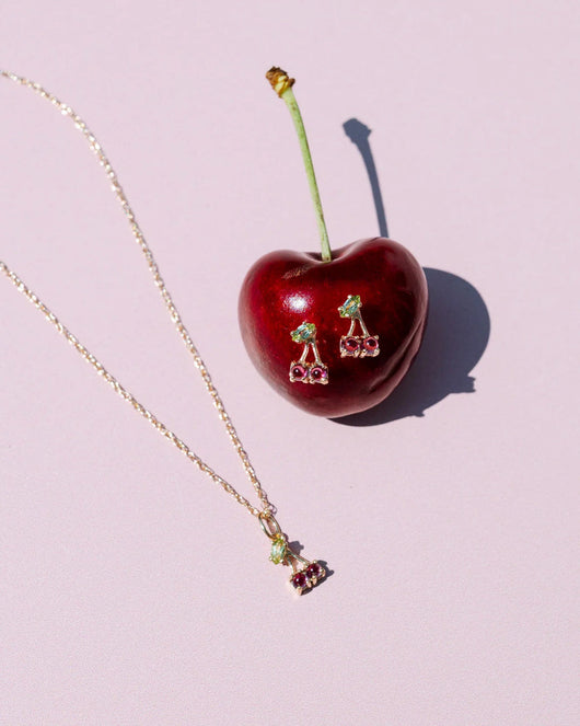 Peridot Cherry Charm